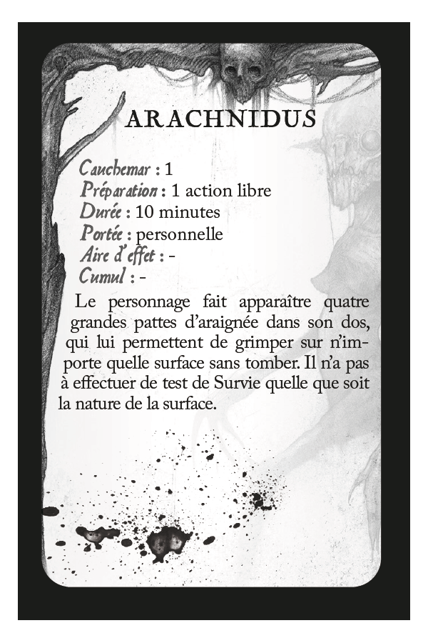 Cartes sortilèges avancés - Cauchemar