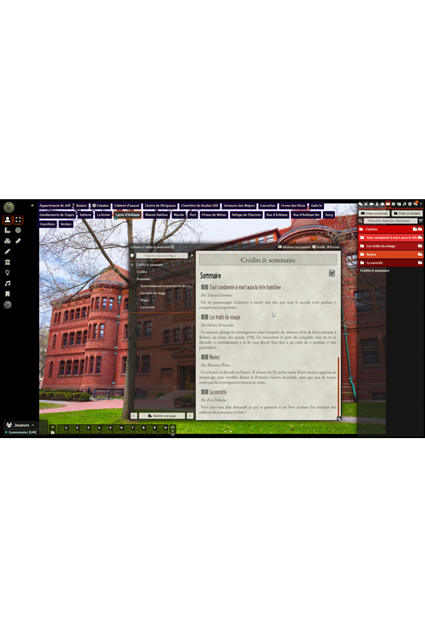 Module Foundry - Cthulhu Hack - Scénarios Cabales