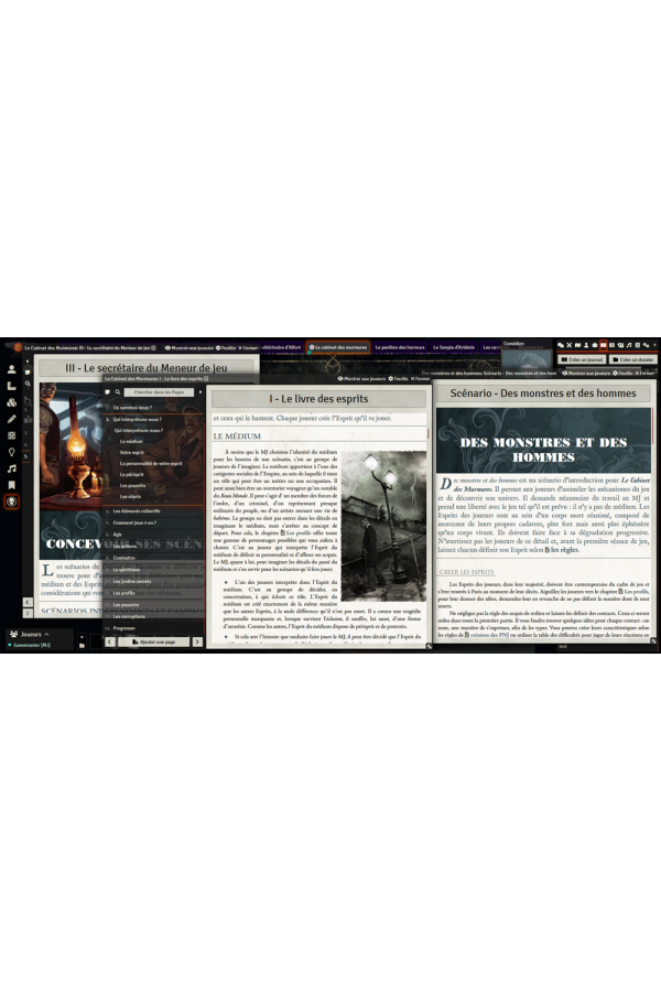 Module Foundry - Cabinet des Murmures - Livre de base