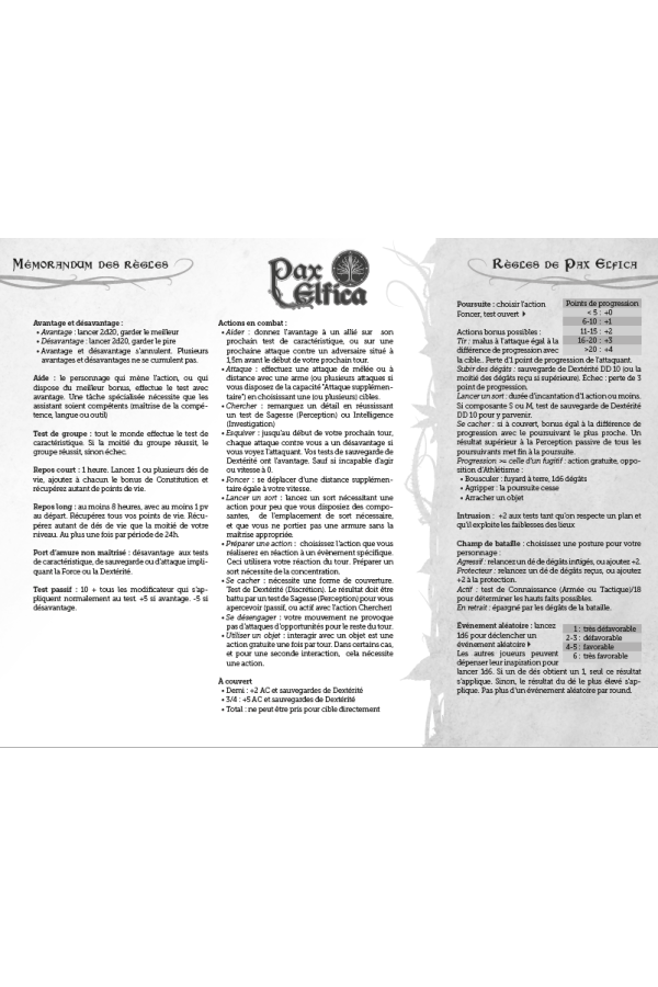 Pax Elfica - Pack du joueur 5e édition