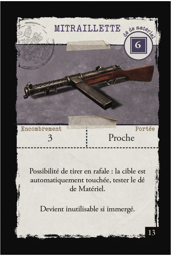 Section 13 - Matériel de mission