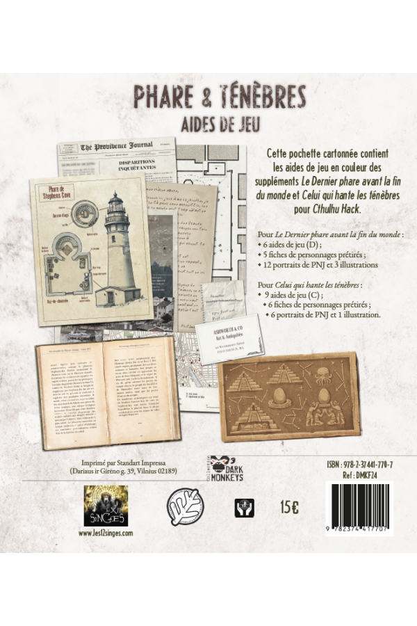 Pochette Aides de jeu - Phare & Ténèbres