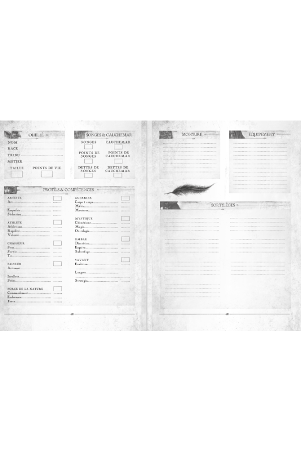 Le livret de personnage