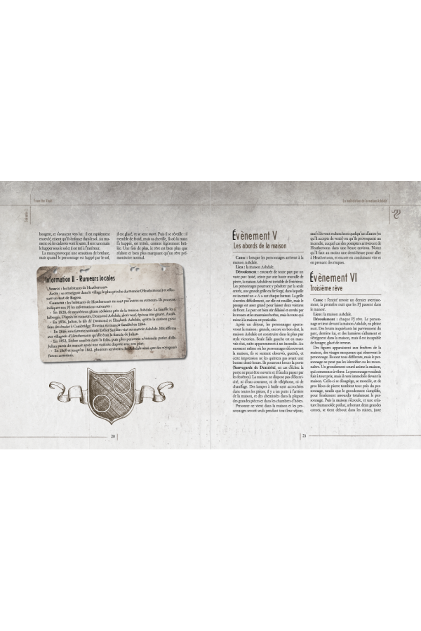 Écran Cthulhu Hack et From the Vault