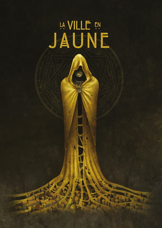 Couverture de la campagne de jeu de rôle pour Cthulhu Hack La Ville en Jaune